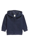 Tucker + Tate Babies' Organic Cotton Blend Fleece Zip Hoodie In Navy Blazer