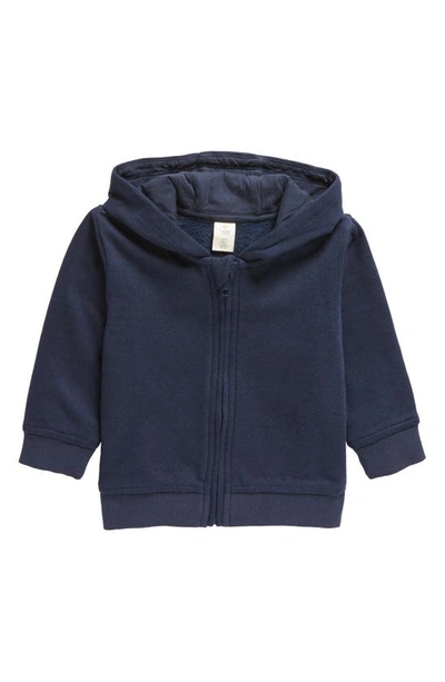 Tucker + Tate Babies' Organic Cotton Blend Fleece Zip Hoodie In Navy Blazer