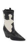 Billini Adriel Western Boot In Black And Ivory