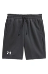 Under Armour Kids' Rival Fleece Shorts In Black / / White