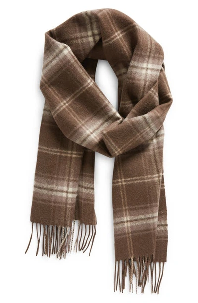 Nordstrom Cashmere & Wool Fringe Scarf In Brown Combo