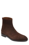 Armando Cabral Cufar Cap Toe Zip Boot In Arabica Suede