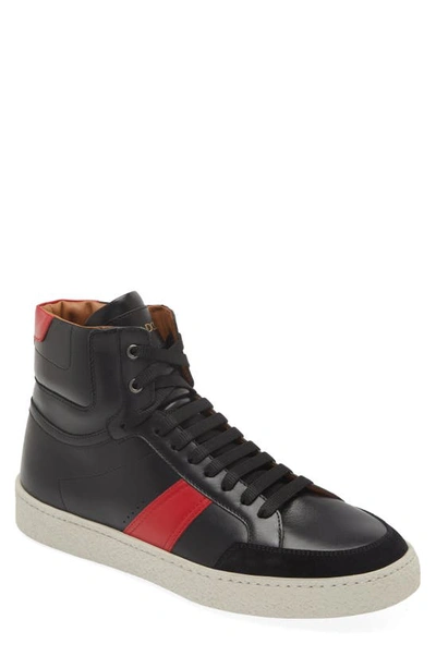 Armando Cabral Bafata High Top Trainer In Noir/ Vermelho