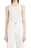 The Row Essentials Frankie Organic Cotton-jersey Tank In White