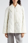 GANNI GANNI DIAMOND QUILTED RECYCLED POLYESTER JACKET