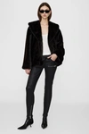 ANINE BING ANINE BING HILARY JACKET IN BLACK AND BROWN