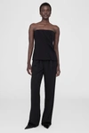Anine Bing Ladies Black Halle Viscose-crepe Top In Black
