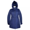 ADD ADD ELEGANT BLUE DOWN PUFFER JACKET WITH WOMEN'S HOOD