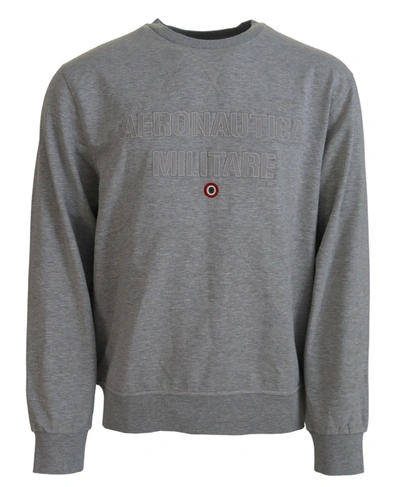 AERONAUTICA MILITARE AERONAUTICA MILITARE ELEGANT GRAY PULLOVER MEN'S SWEATER