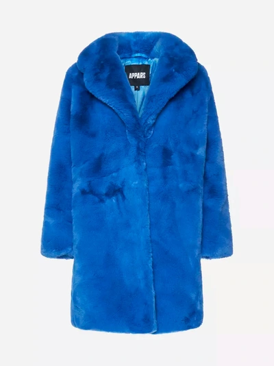 Apparis Eco-friendly Blue Faux Fur Women's Jacket