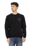 AUTOMOBILI LAMBORGHINI AUTOMOBILI LAMBORGHINI BLACK COTTON MEN'S SWEATER