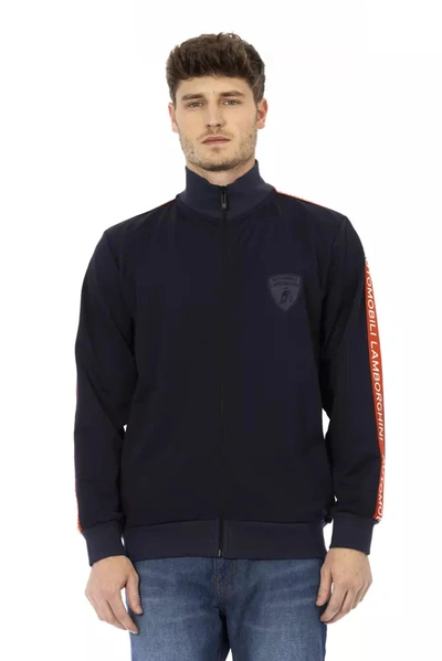 Automobili Lamborghini Blue Cotton Sweater