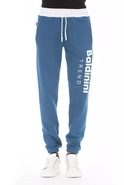 Baldinini Trend Elegant Cotton Fleece Sport Men's Pants In Blue