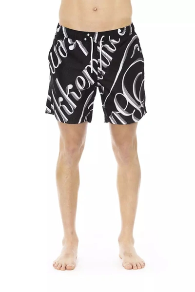 Bikkembergs Sleek All-over Print Men's Swim Men's Shorts In Black