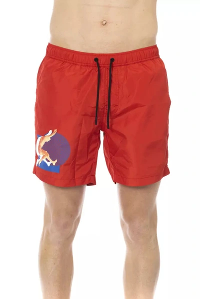 Bikkembergs Vibrant Degradé Swim Shorts For Men's Men In Red