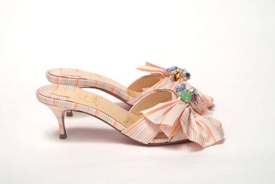 Christian Louboutin Multicolor Kitten Heel Studded Flat Women's Shoes