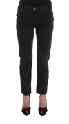 Costume National Black Cotton Capri Cropped Denim Jeans In Black