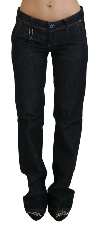 Costume National Blue Low Waist Straight Denim Pants Women's Jeans