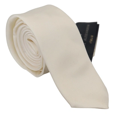 Daniele Alessandrini Exclusive Silk Bow Tie In Off Men's White In Off White