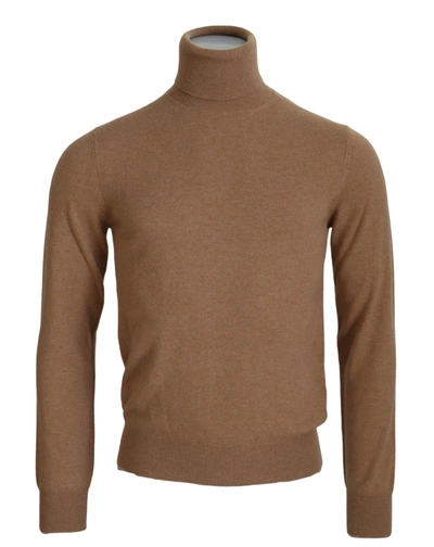 Dolce & Gabbana Beige Cashmere Turtleneck Pullover Men's Sweater