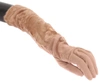 Dolce & Gabbana Beige Suede Xiangao Fur Elbow Gloves In Beige