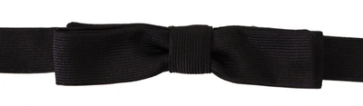 DOLCE & GABBANA DOLCE & GABBANA ELEGANT SILK BLACK BOW MEN'S TIE