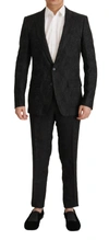 DOLCE & GABBANA DOLCE & GABBANA GLITTERING BLACK MARTINI SUIT MEN'S SET