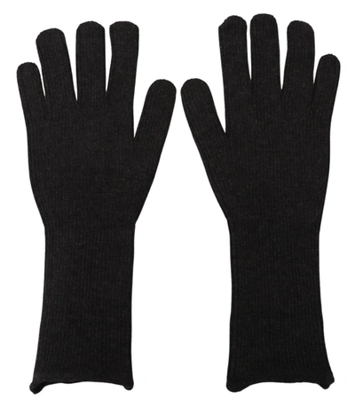 Dolce & Gabbana Black Cashmere Silk Hands Mitten Mens Men's Gloves