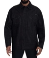 Dolce & Gabbana Black Cotton Full Button Denim Jacket In Black