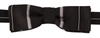 DOLCE & GABBANA DOLCE & GABBANA ELEGANT SILK BOW TIE IN BLACK AND MEN'S GREY