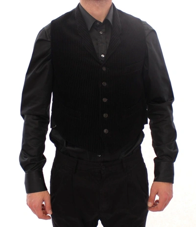 Dolce & Gabbana Black Manchester Single Breasted Vest