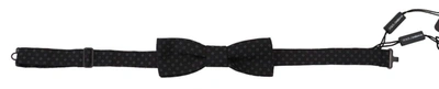 DOLCE & GABBANA DOLCE & GABBANA EXCLUSIVE SILK PATTERNED BLACK BOW MEN'S TIE