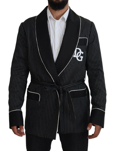 DOLCE & GABBANA DOLCE & GABBANA ELEGANT SILK-LINED ROBE MEN'S JACKET