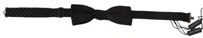 Dolce & Gabbana Black Silk Patterned Necktie  Accessory Bow Tie