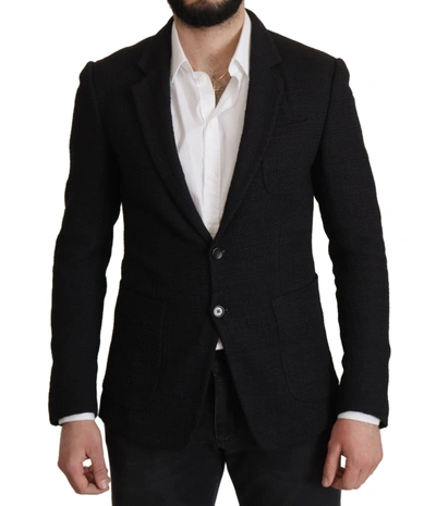 Dolce & Gabbana Elegant Single Breasted Wool Men's Blazer In Black