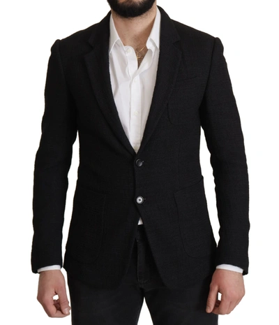 Dolce & Gabbana Black Single Breasted Coat  Blazer