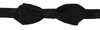 DOLCE & GABBANA DOLCE & GABBANA ELEGANT BLACK SILK BOW MEN'S TIE