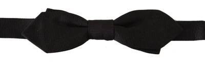 Dolce & Gabbana Elegant Black Silk Bow Men's Tie