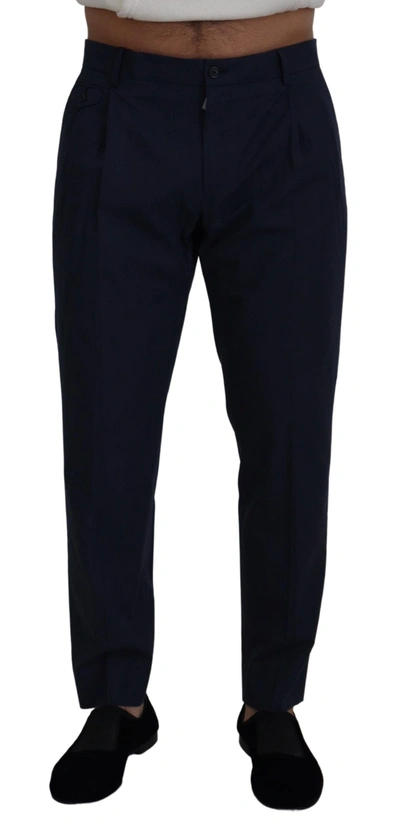 Dolce & Gabbana Chic Slim Fit Chinos In Men's Blue