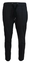Dolce & Gabbana Gray Cotton Jogger Men Men's Pants In Gray