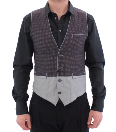 Dolce & Gabbana Elegant Gray Cotton Dress Men's Vest