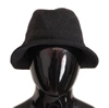 Dolce & Gabbana Gray Virgin Wool Logo Fedora Trilby Cappello Hat In Gray