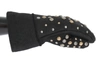 Dolce & Gabbana Elegant Studded Gray Wool Men's Gloves In Gray