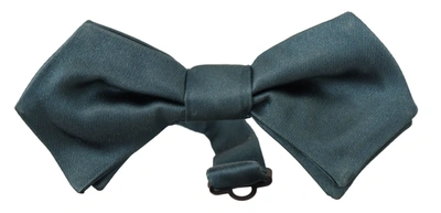 DOLCE & GABBANA DOLCE & GABBANA ELEGANT GREEN SILK BOW MEN'S TIE