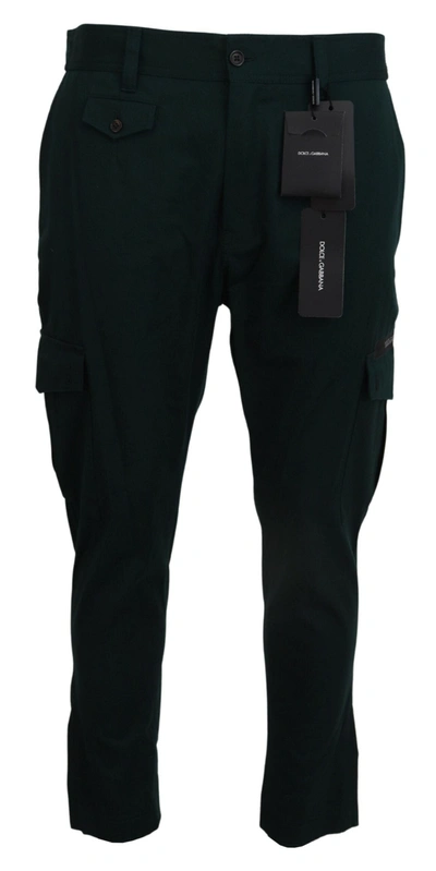 Dolce & Gabbana Green Cargo Cotton Stretch Jeans Trouser