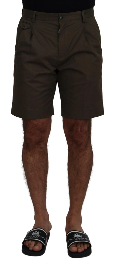 Dolce & Gabbana Green Chinos Cotton Casual Men's Shorts