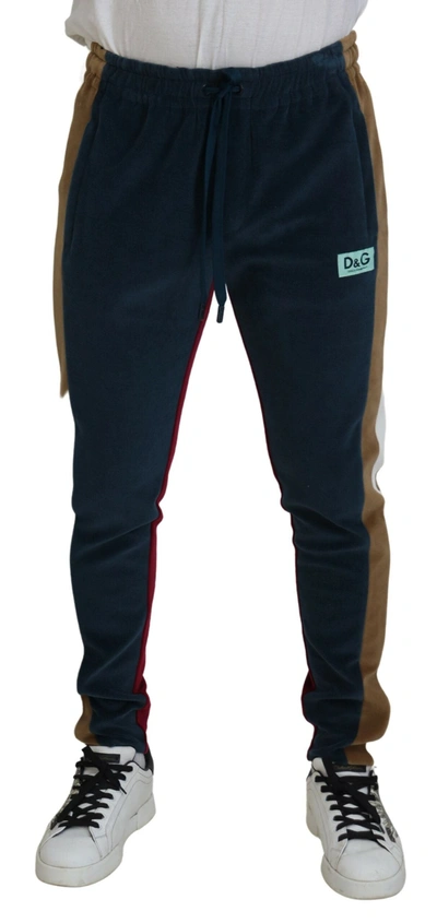 Dolce & Gabbana Cotton Men Jogger Sweatmen's Men's Pants In Multicolor