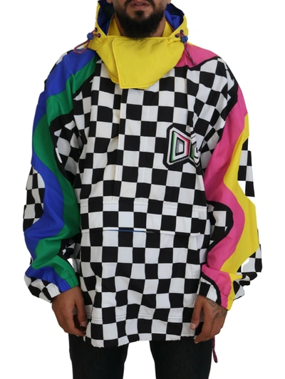 Dolce & Gabbana Multicolor Patterned Dg Hooded Jacket