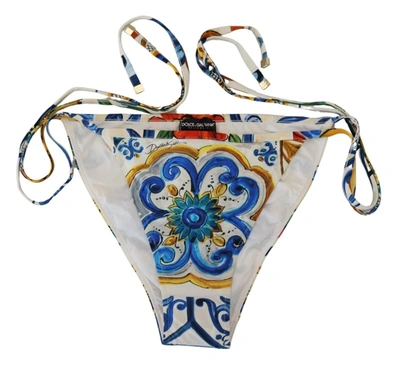 Dolce & Gabbana Floral Print Bikini Bottom Women's Swimwear In Multicolor