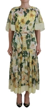 DOLCE & GABBANA DOLCE & GABBANA ELEGANT SILK FLORAL MAXI WOMEN'S DRESS